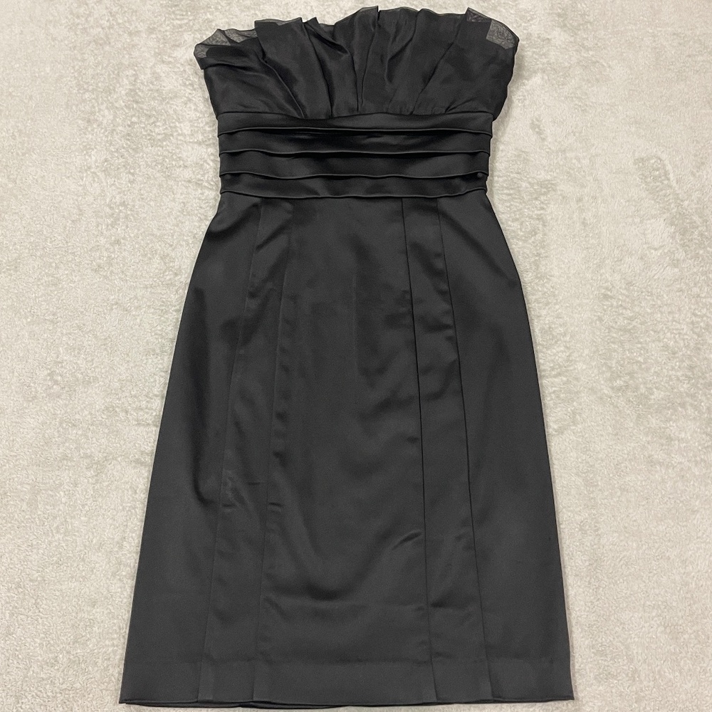 NEW bebe Black Strapless Mini Dress Size XXS